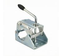 Trailer Support Clamp Trailer Jack Clamp Pipe Clamp Heavy Duty Bracket with Pre Drilled Holes for Fast Mounting and Firm Tube Hold During Travel Suitable for Trailer Maintenance Repair Replacement