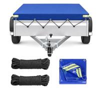 Trailer Tarpaulin 209 x 115 x 10 cm Waterproof with Straps Reflective