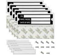 Trailer VIN ID Plate Data TAG Blank Model Identification VIN Serial Number, Model, Date of MFG and GVWR, Tailgating id Plate for Cargo Carriers Trucks Boats (5 PCS., VIN Model, 3.94x1.3)