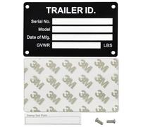 Trailer VIN ID Plate Data TAG Blank Model Identification VIN Serial Number, Model, Date of MFG and GVWR, Tailgating id Plate for Cargo Carriers Trucks Boats (1 PC., Trailer ID., 3.74x2.16)