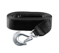 Trailer Winch Strap 2" x 20' with Safety Snap Hook 10000 lbs for Towing Vehicles, Boats and Jet Ski | Polyester | Black