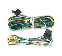 Trailer Wiring Harness Kit 4 Way, 36FT 8.5+2.4m 4 Wire 4-Flat 4 Pin Trailer Light Wiring Harness Connector Kit with Male Female Plug Fit for Trailer General Purpose
