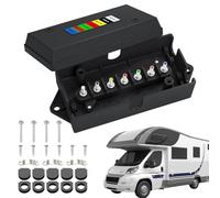 Trailer Wiring Junction Box | Waterproof 7 Way Wire Connector Junction Box - Color-Coded Distribution Block for Boat Trailer RV Marine Truck Vehicle Connection