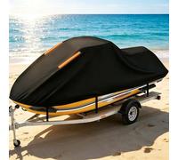 Trailerable Jet Ski Cover for Krash Industries Footrocket Pro 2024-2026 丨300D Oxford Fabric Boat Cover Protective Cover for Boat with V-Hull Waterproof UV Resistant with Windproof belts