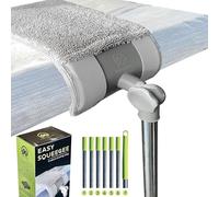 Trailersphere Easy Squeegee Customized Professional RV and Home Awning mop Rotating and Lockable Head, extendable Pole with Dual Sided mop pad, Reusable Awning mop pad, Machine Washable