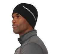TrailHeads Men’s Power Cap - 4-Way Stretch Skull Cap - Black/Silver Reflective