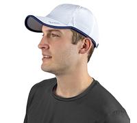 TrailHeads Men’s Running Hat with UV Protection | Quick Dry Sports Hats for Men | UPF 50 Hats | Summer Hats for Men - White/Navy