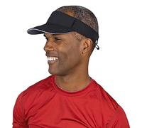 TrailHeads Men’s Sun Visor Hat for Running, Golf and Tennis - Recycled - Black