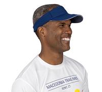 TrailHeads Men’s Sun Visor Hat for Running, Golf and Tennis - Recycled - Navy