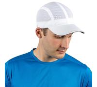 TrailHeads Performance Mens Running Hat - Lightweight, Quick Dry Workout Hats for Men - Athletic Sports Cap for Tennis, Gym, White