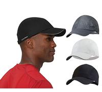 TrailHeads Performance Mens Running Hat - Lightweight, Quick Dry Workout Hats for Men - Athletic Sports Cap for Tennis, Gym - White/Black/Charcoal 3-Pack