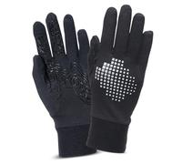 TrailHeads Running Gloves | Lightweight Gloves with Touchscreen Fingers - black/reflective (small)