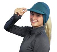 TrailHeads Winter Ponytail Hat, Fleece Beanie for Women - Warm Caps for Women, Running, Winter Golf - Teal