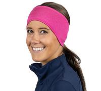TrailHeads Women’s Ponytail Headband | Moisture Wicking Ear Band | The Power Running Headband - heather pink