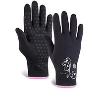 TrailHeads Women’s Running Gloves | Touchscreen Gloves | Power Winter Running Accessories - black/fast pink (large)