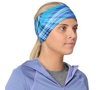 TrailHeads Women's Print Ponytail Headband - Made in USA - deep dive blue
