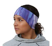 TrailHeads Women's Print Ponytail Headband - Made in USA - purple waves
