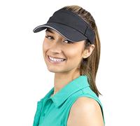 TrailHeads Women's Running Sun Visor Hat, Hiking & Outdoor Sports, Black