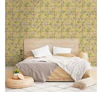 Holden Decor Trailing Floral Trellis Ochre Wallpaper, Yellow