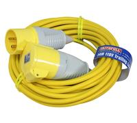 Trailing Lead Extension Cable 14m 110V 25A 2.5mm Site Power Lead Electrical