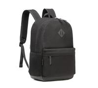 TRAILKICKER Backpack for School, Basic Bookbag 16L for Teens Middle School College, Durable Lightweight School Backpack, 15 inch Laptop Compartment, Black, 17.7” H x 11.8” W x 4.7” D