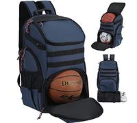 TRAILKICKER Large Basketball Backpack for Men Women With Ball Compartment, Shoes Bag, Soccer Volleyball Football Sports Gym Bookbag for Travel School