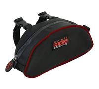 TrailMax 500 Series Pommel Pocket Saddle Bag for Horse Trail Riding; Saddle Pommel Pocket Western & Endurance Saddles; Cellphone Horn Bag; Trail Riding Cellphone Pommel Pocket; Red Piping