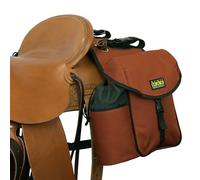 TrailMax Big Sky Saddlebags; Equine Saddle Bags with Two Water Bottle Holders; Rear Saddle Bags for Trail Riding on Horseback; Durable and Strong Polyester; Designed in Montana; Rust