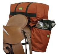TrailMax Horse Saddlebags for Trail Riding - Medium & Large Western Saddle Bags for Horses & Mules, Durable No-Bounce Design, Insulated Storage, Secure Fit Trail Gear, Large, Rust