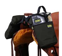 TrailMax Medium Horse Pommel Bags for your Western Saddle; Insulated Saddle Bags for Horses; Camera or Cellphone Saddle Bag; Secured W/Straps Around Pommel of Western or Endurance Saddles;BLK