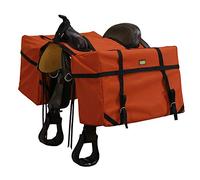 TrailMax "Over-The-Saddle Pack Pannier Bags, Pannier Bags Fit Most Western Riding Saddles, Ideal for Hunting Camp Horse Saddle Pannier Bags, Durable, Orange