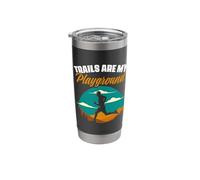 Trails My Playground Mountain Hiking Running Trail Runner Stainless Steel Insulated Tumbler