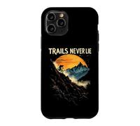 TRAILS NEVER LIE Mountain Biker Sunset Scene Case for iPhone 11 Pro