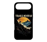 TRAILS NEVER LIE Mountain Biker Sunset Scene Case for iPhone Air