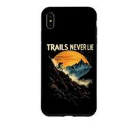 TRAILS NEVER LIE Mountain Biker Sunset Scene Case for iPhone XS Max