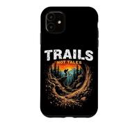 TRAILS NOT TALES Mountain Biker Sunset Scene Case for iPhone 11