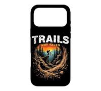 TRAILS NOT TALES Mountain Biker Sunset Scene Case for iPhone 17 Pro Max