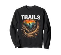 TRAILS NOT TALES Mountain Biker Sunset Scene Sweatshirt