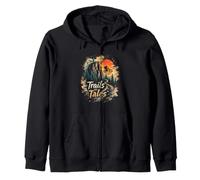 Trails Not Tales Mountain Biking Adventure Zip Hoodie