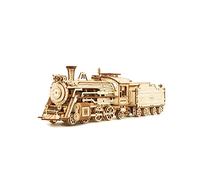 Train 3D Puzzle Model Kit, Wooden Steam Train Mechanical Puzzle Model Toy, Self-assembly, Mechanical Structure Craft (train)