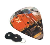Train 6 Pack Guitar Picks With Holder, Personalized Guitar Plectrums Non-Slip Portable Ukulele Bass Picks 0.96mm For Acoustic Guitar Lovers Gifts