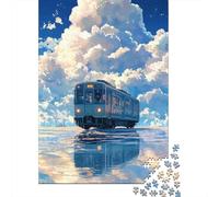 Train Across Cloudy Landscape 1000 Piece Jigsaw Puzzle Paper Puzzle Game for Adults Relaxation Focus Family Decor Gift 70x50cm/1000pcs