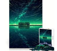 Train Across The Emerald Sky 1000 Pieces Puzzles for Adults Logical Think Leisure Activity Neat Cut Birthday Present (50x75cm)