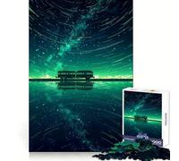 Train Across The Emerald Sky Jigsaw Puzzle for Adults 1000 Pieces Mind Recall Pleasant Leisure Firm Interlock Memorable Gift (38x26cm)
