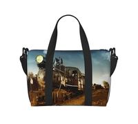 Train and Railway Print Gym Bag for Women, Weekender Overnight Bag,Personal Item Bag, Shoulder Bag for Women Men,One Size