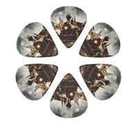 Train And Railway Printed Guitar Picks -6 Pcs Guitar Picks Plectrum,Guitar Accessories,Electric Guitar Pick, Bass & Ukulele 0.71mm