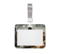 Train and Railway Printed ID Badge Holder with Lanyard, Clear Plastic Badge Holder for Work, School, Hospital, Security - Water Resistant & Dirt Proof