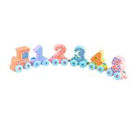 Train Blocks Toy, Building Train Set, Educational Interactive Blocks, Number Learning, Fine Motor Skill Development, Safe Material, Colorful Design, Perfect for Kid 1-3, Preschool, Playroom, 5.5x5x3cm