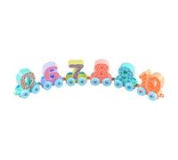 Train Blocks Toy, Building Train Set, Educational Interactive Blocks, Number Learning, Fine Motor Skill Development, Safe Material, Colorful Design, Perfect for Kid 1-3, Preschool, Playroom, 5.5x5x3cm