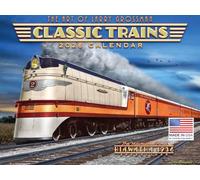 Train Calendar 2026 Classic Railroad Trains by Larry Grossman Monthly Wall Calender 12 Month | American Made In The USA
